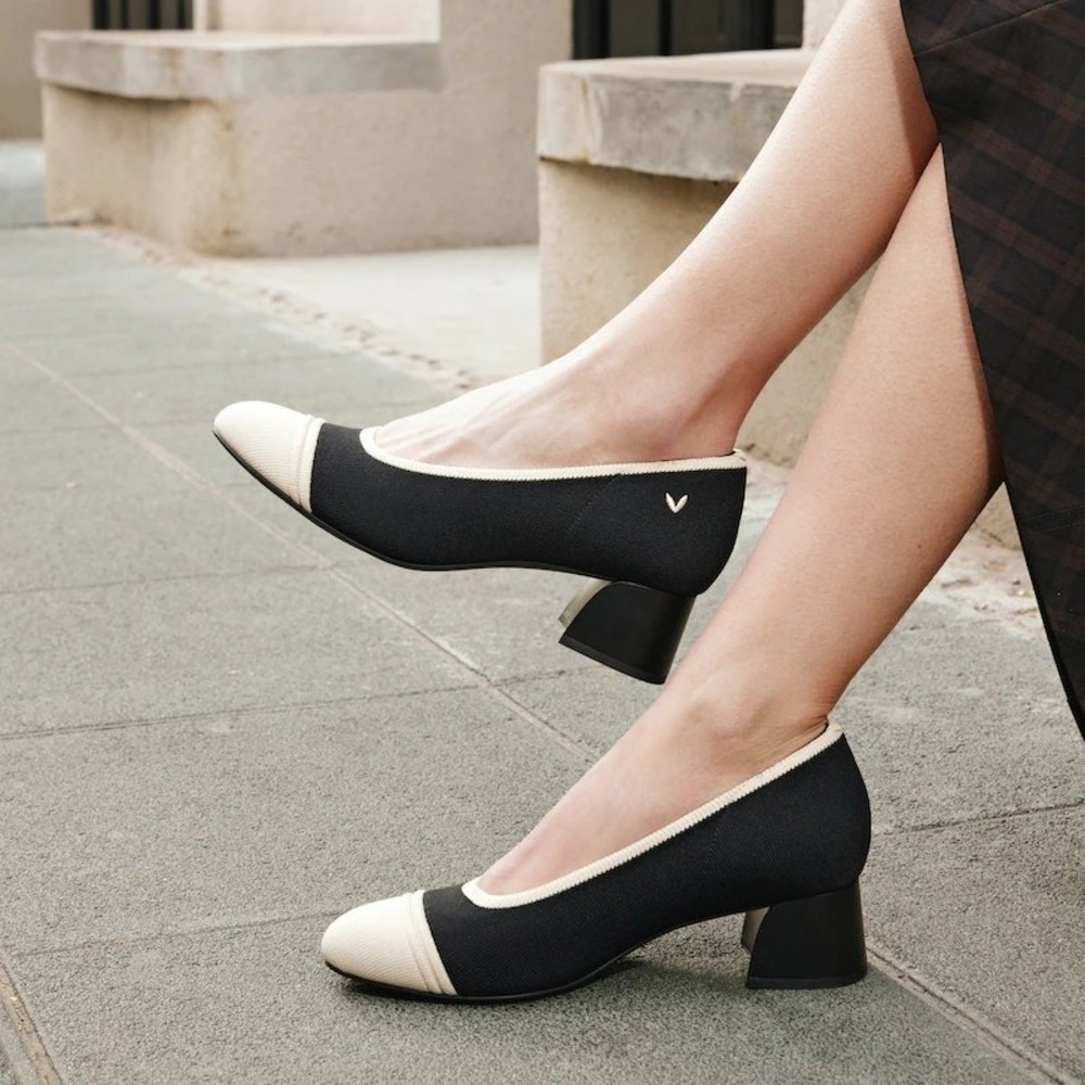 VIVAIA Julie Arch Pro Almond Toe Chunky Heels Pumps Arch Support EU 39.5 US 8.5